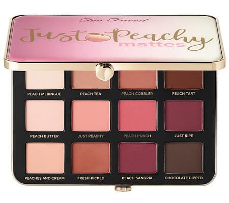 too faced just peachy matte eyeshadow palette
