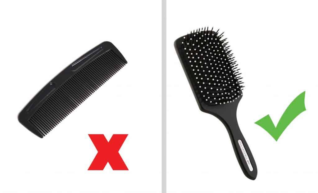 use paddle brush