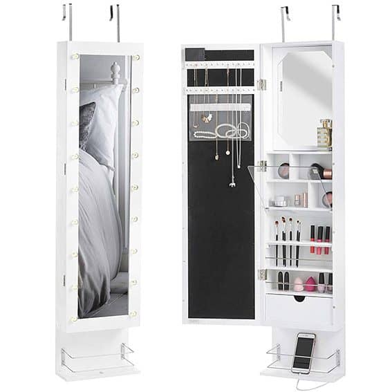 hanging-closet-for-makeup-organization-for-small-spaces