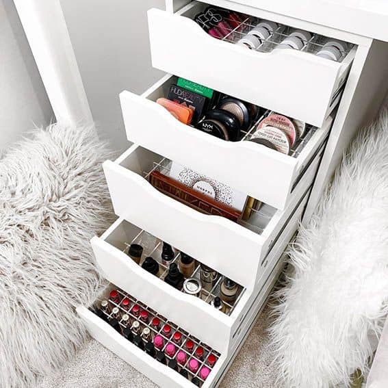 How I Organize My Makeup Drawers - Andee Layne  Makeup storage drawers,  Makeup drawer organization, Makeup drawer