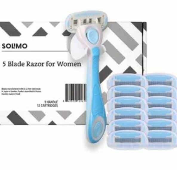 Amazon Brand - Solimo 5-Blade Razor for Women