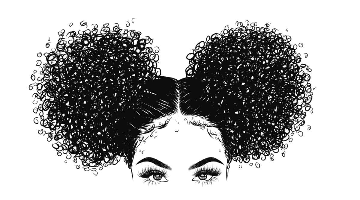 Natural Curly Hair - Afro Hair Clipart Graphic by Pretty Decadent ·  Creative Fabrica