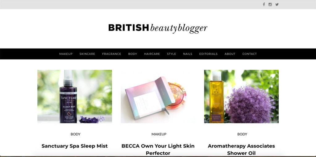 british beauty blogger 