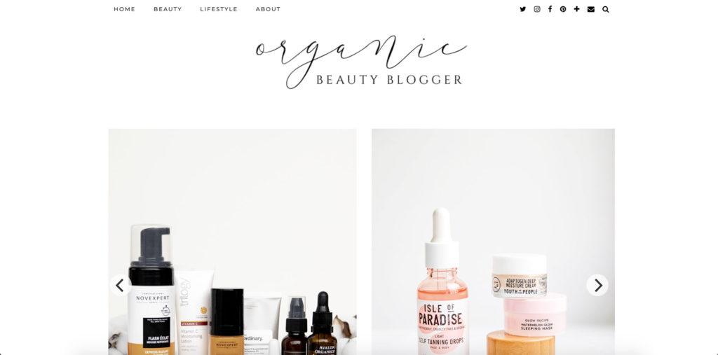 organic beauty blogger