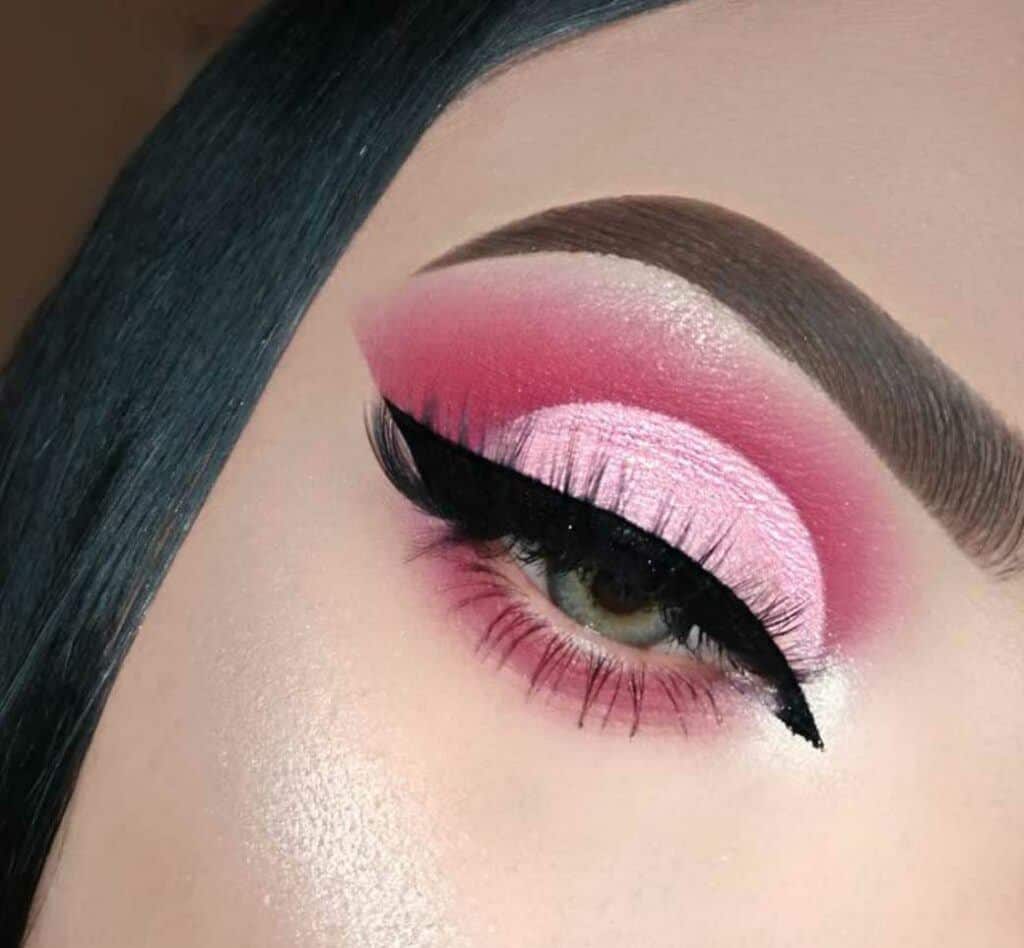 pink cut crease eyeshadow