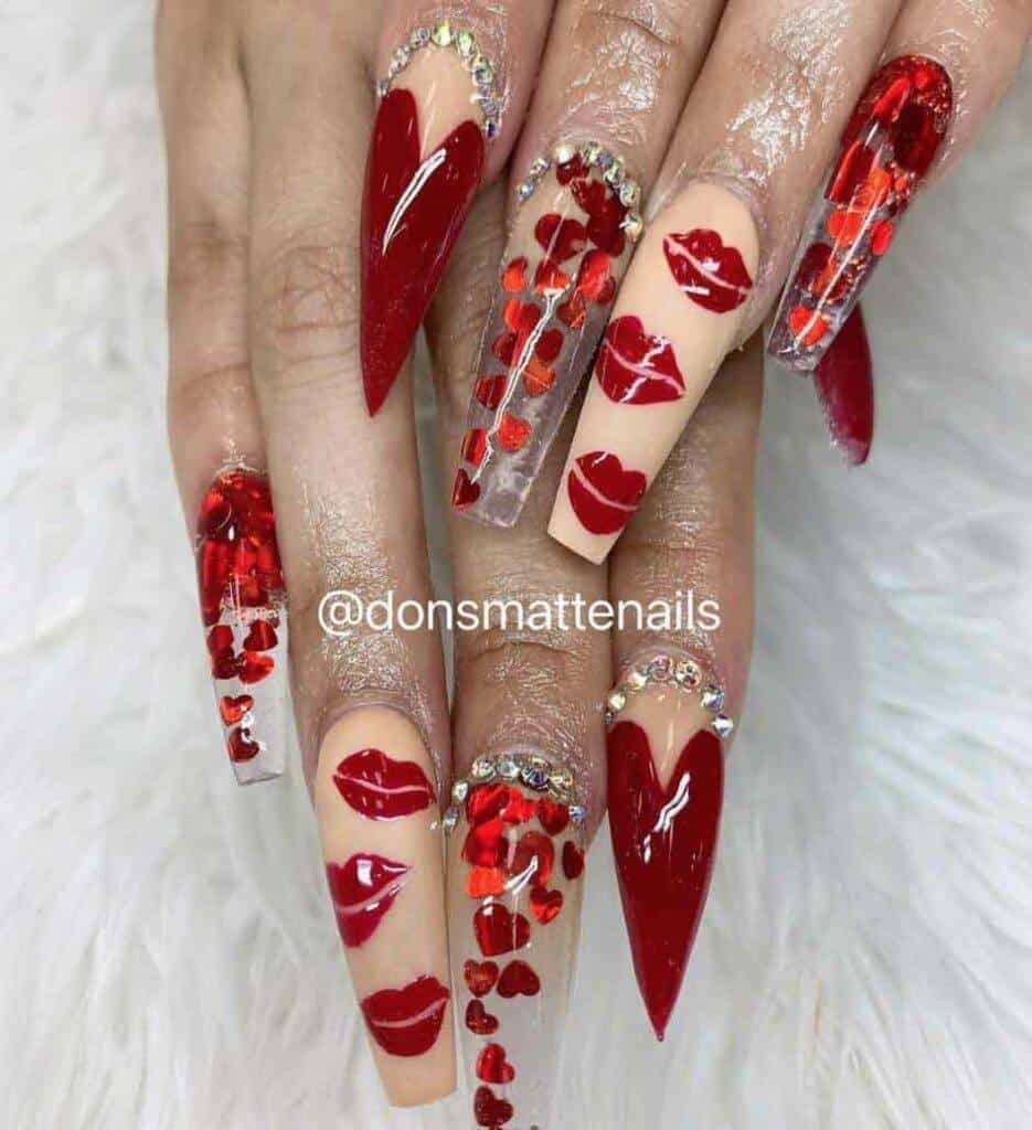 Kitchy Valentine's Nails