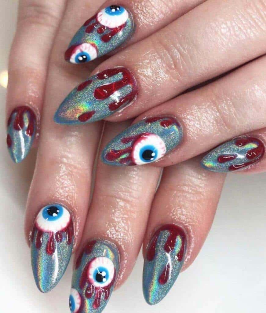 Gory Eyeball Nails