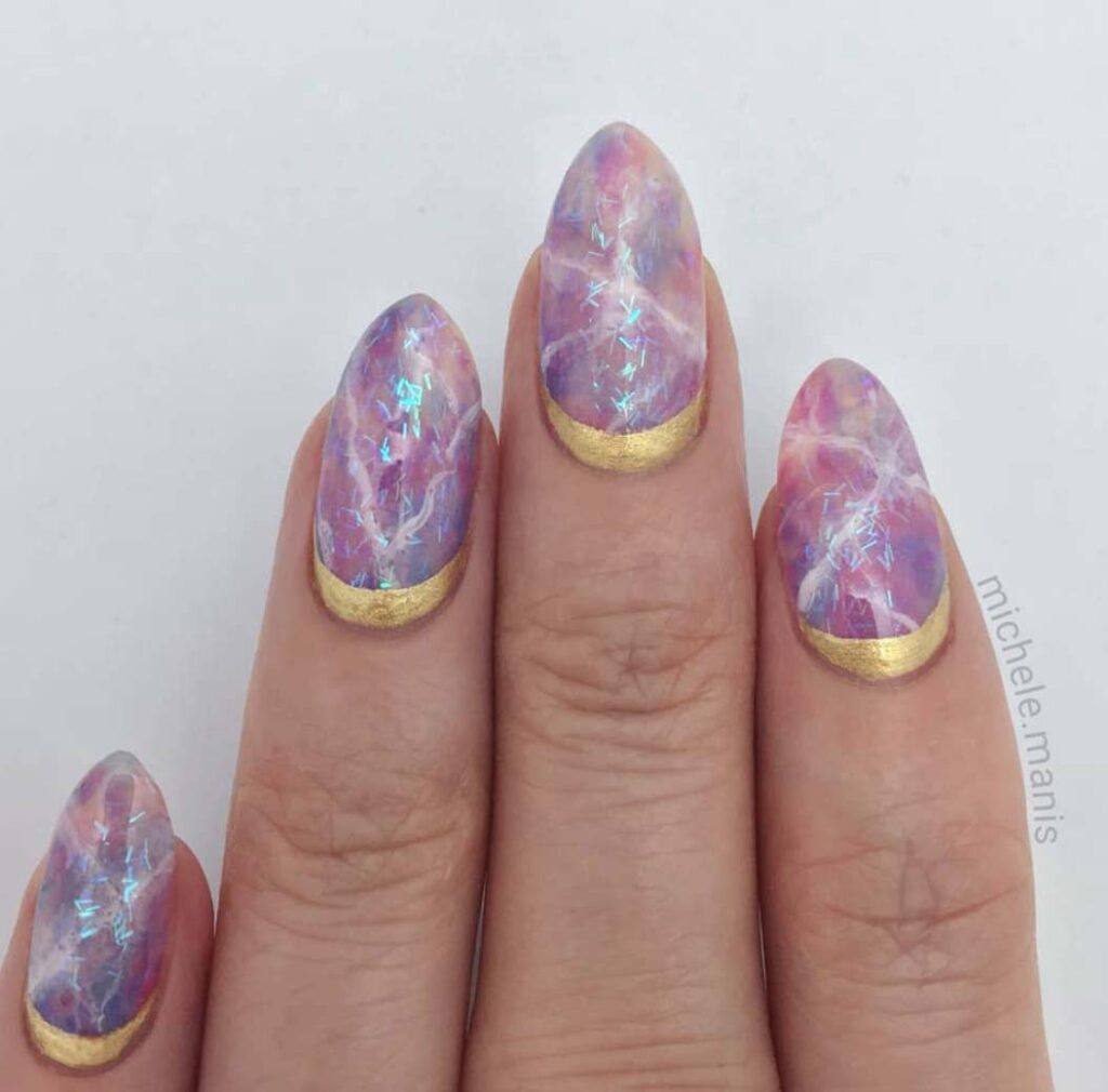 Intergalactic Reverse French Nails