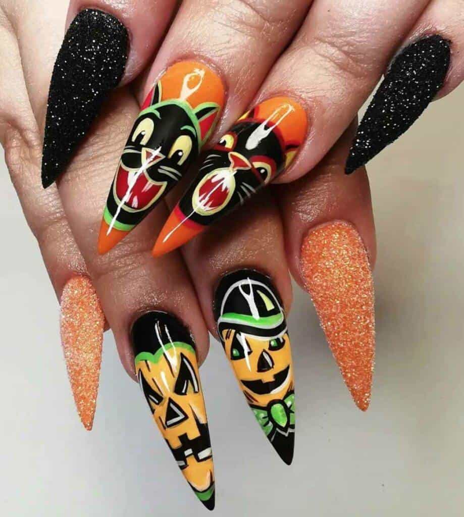 Vintage Halloween Nails
