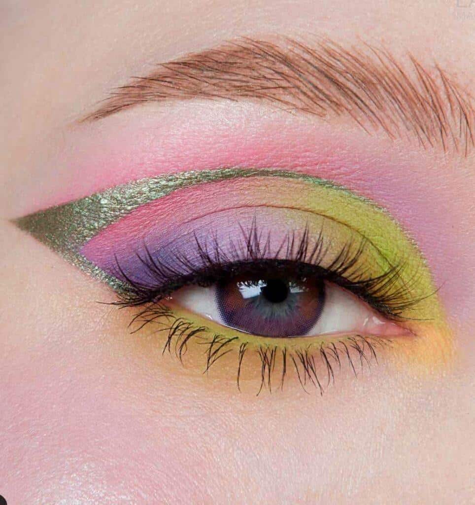 Pastel Rainbow Eyeshadow Look