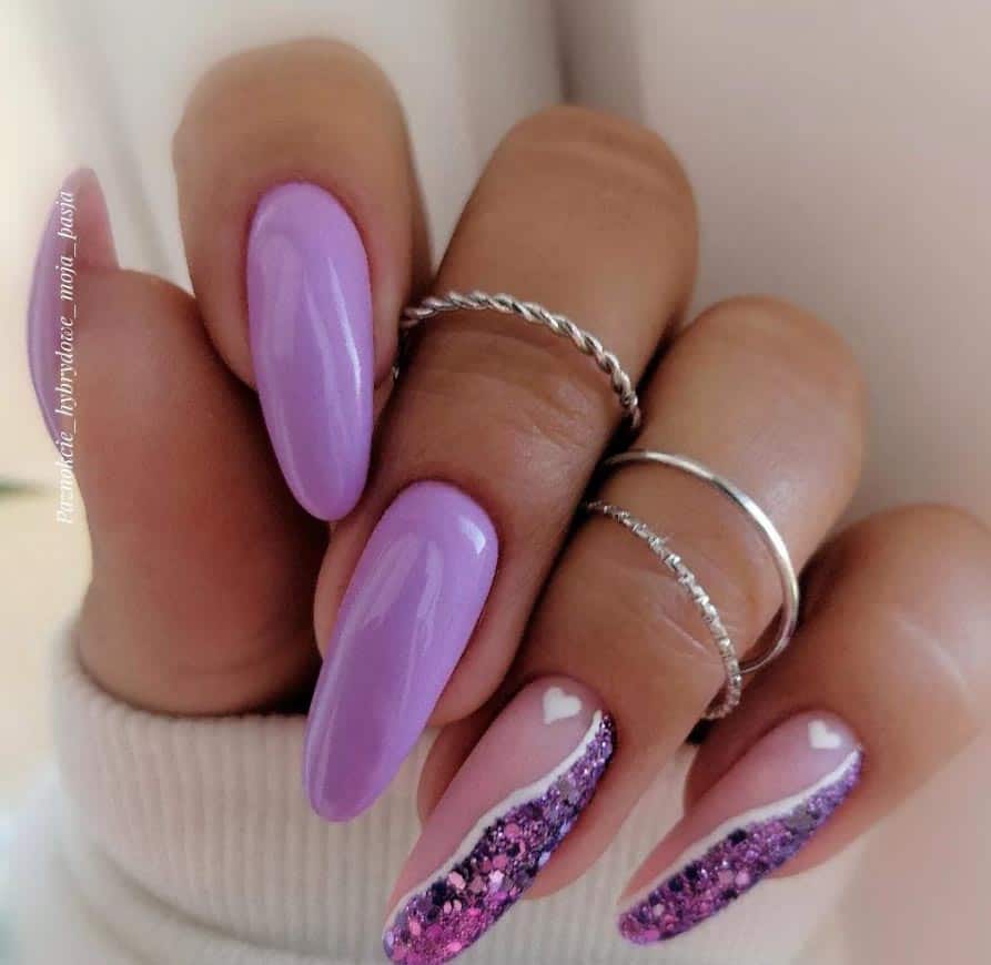 A Bit Of Everything Purple Nails