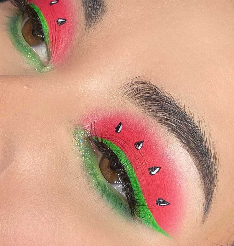 Cool Watermelon Summer Eyeshadow