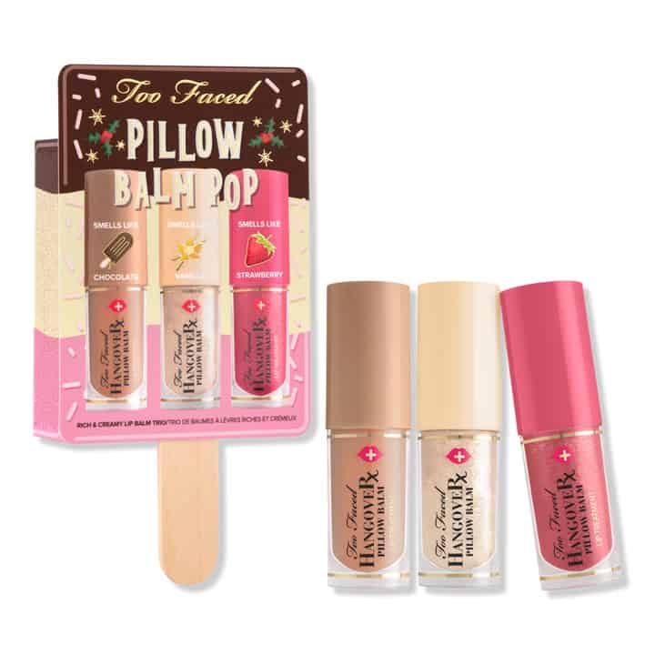 Too Faced Pillow Balm Pop Rich & Creamy Lip Balm Trio