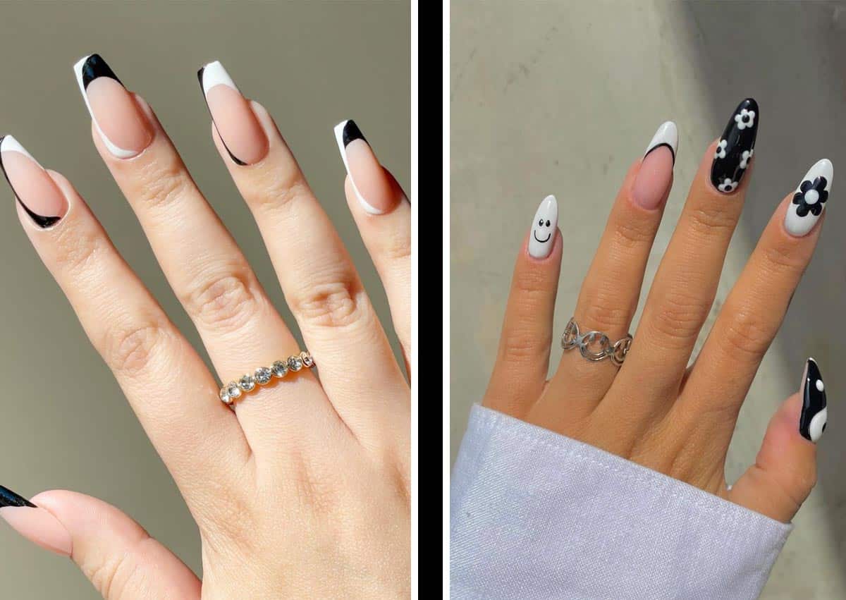 Black and White Nail Design Ideas For a Monochrome Look