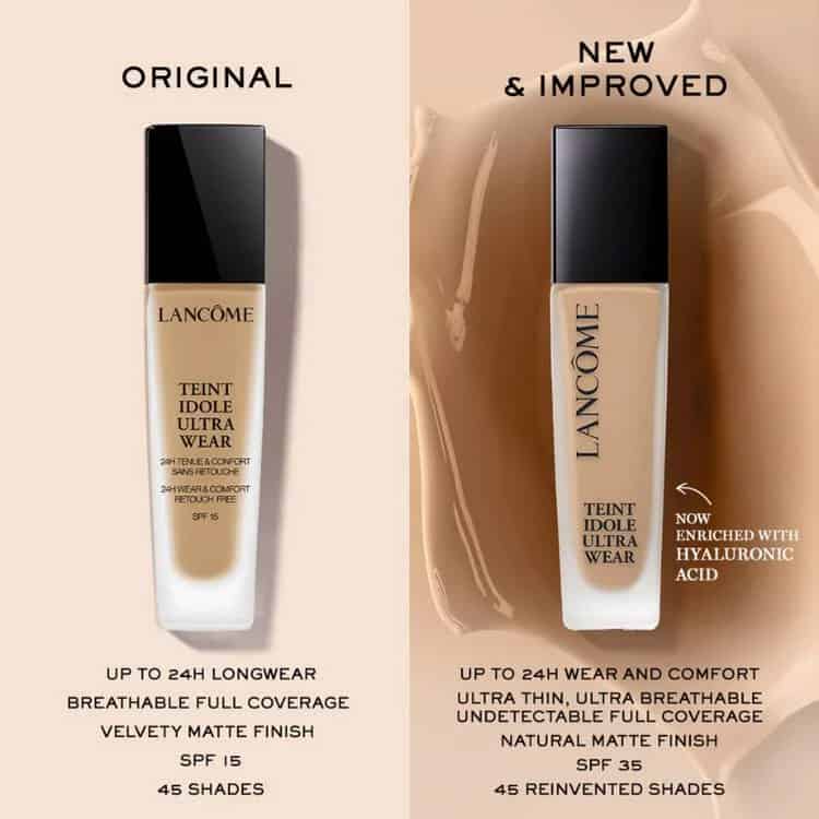 new and improved Lancome Teint Idole Ultra Wear Foundation