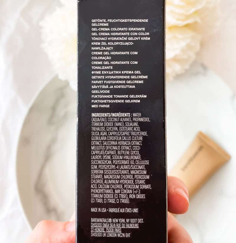 BareMinerals Complexion Rescue Ingredients