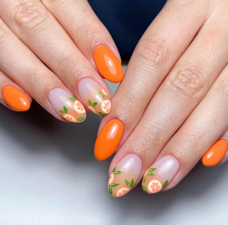 20 Stunning Orange Nail Designs To Try This Year