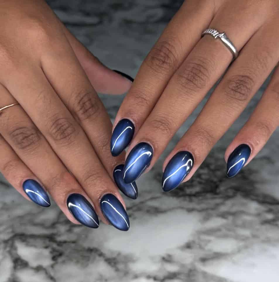 Blue Aura Nails