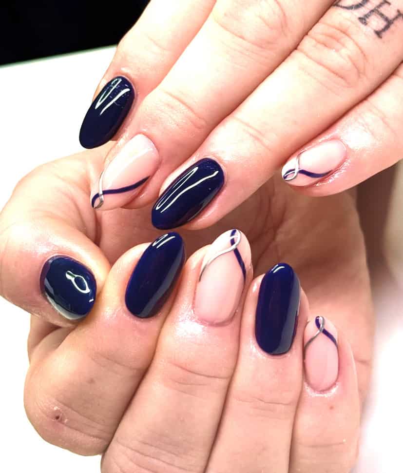 Navy & Silver Chrome