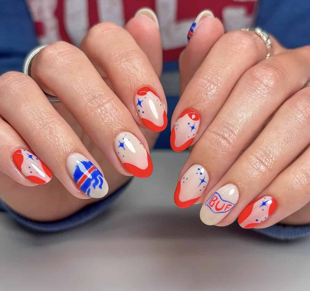 12 Superbowl Nail Designs for Game Day