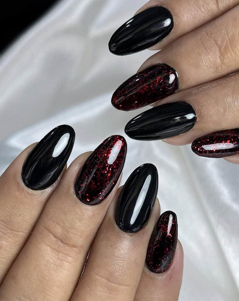 Black & Red Sparkles