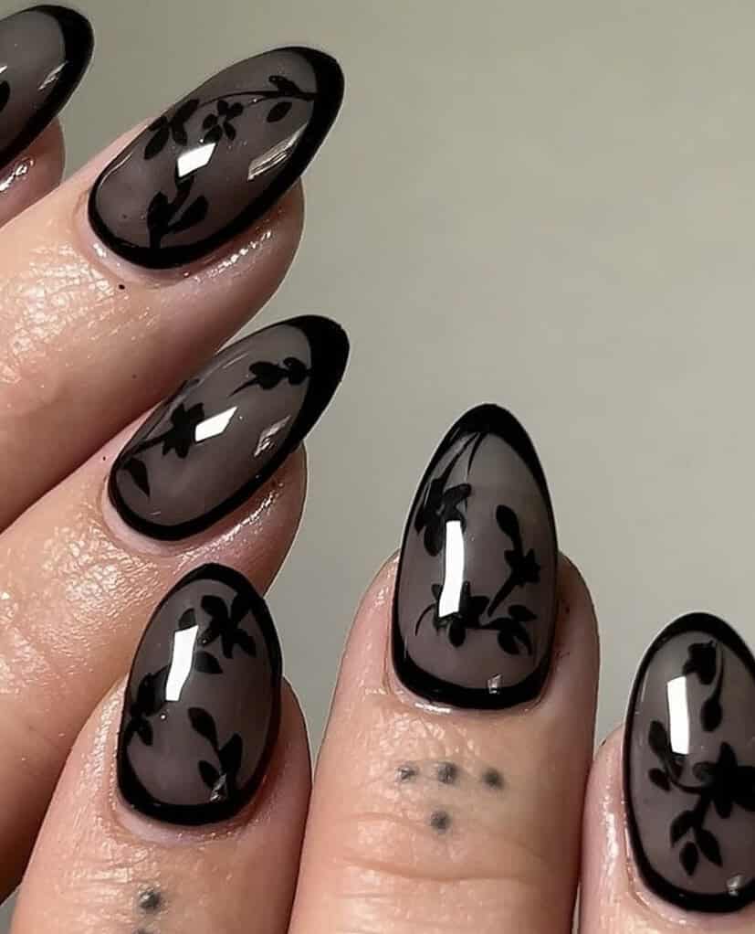 Floral Lace in Black.