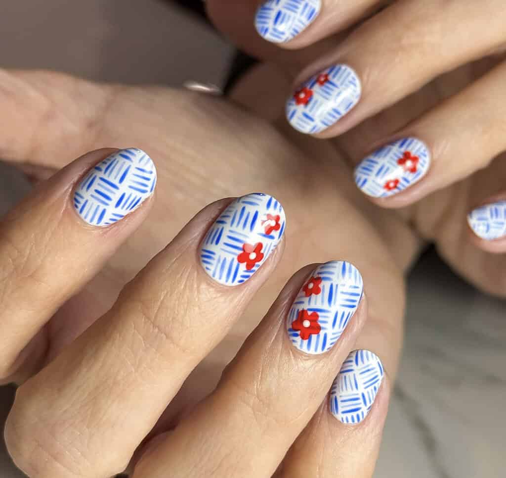 Blue Pattern Twin Bloom