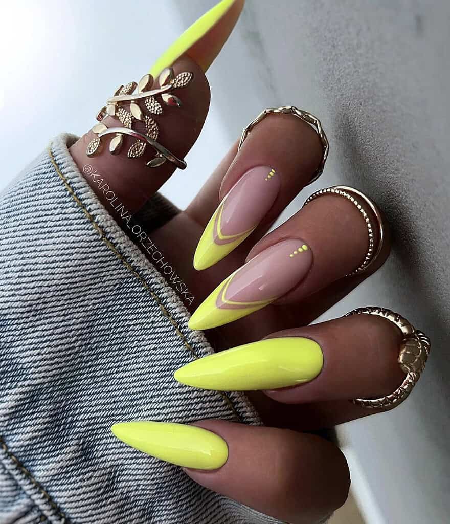 Neon Yellow with French