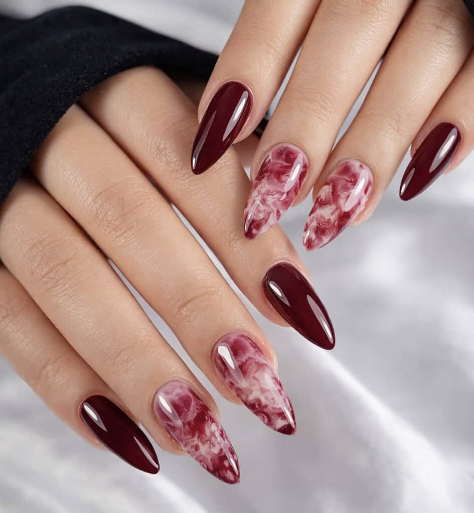 Crimson marble