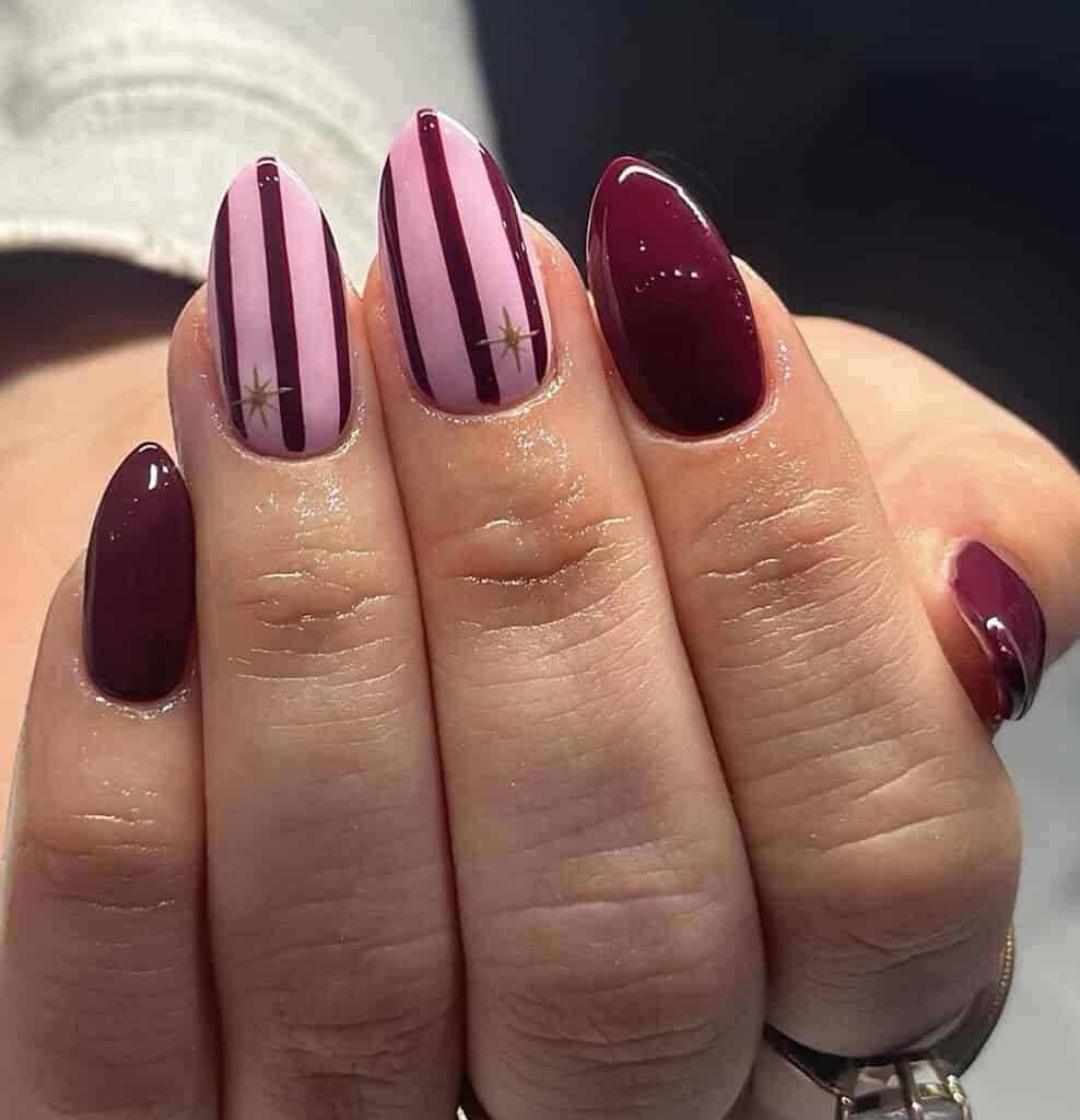 Pink and Burgundy Stripes